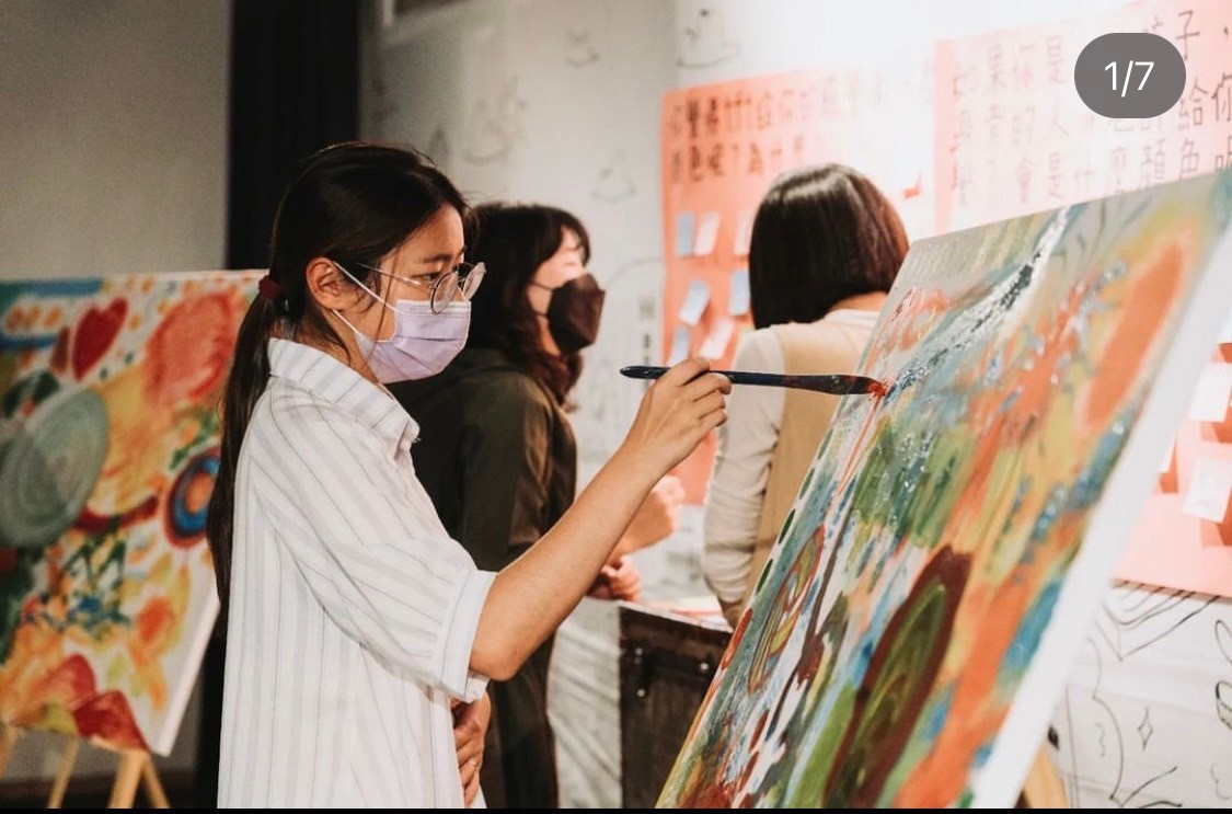 畫的室大型彩繪創作案例-為臺灣而教入場創作簽到體驗