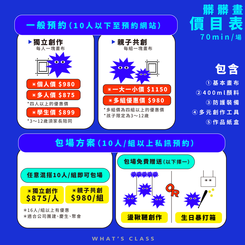 畫的室髒髒畫​價目表